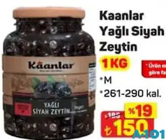 KAANLAR YAĞLI SİYAH ZEYTİN 1 KG